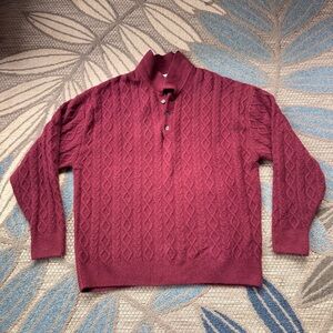 NWT Abercrombie and Fitch Men’s Oversized Knit Sweater Button Collar Size Medium